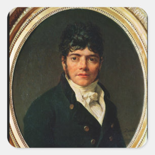 Medaillonportrait des Comte Esteve, 1804 Quadratischer Aufkleber