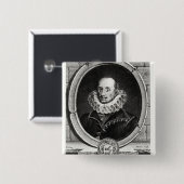 Medaillonporträt von Pierre de Bourdeille Button (Vorne & Hinten)
