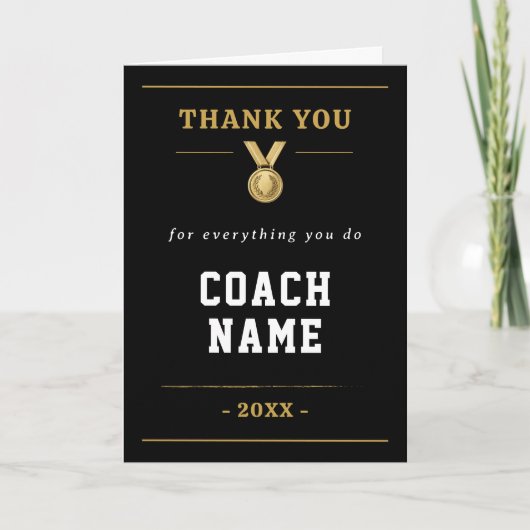 Medal Design for Everything You Do Coach Dankeskarte (Vorderseite)