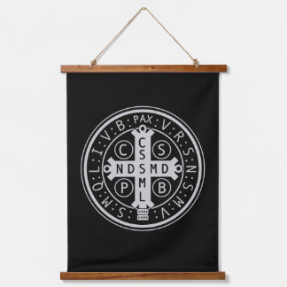 Medal of St. Benedict Tapestry Wandteppich Mit Holzrahmen