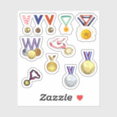 Medal Stickers Aufkleber (Blatt)