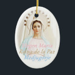 Medalla cerámica Medjugorje Keramik Ornament<br><div class="desc">Zehn Más cerca tuya,  en cerámica,  la imagen de la Reina de la Paz,  de Medjugorje</div>