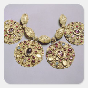 Medallien aus "Barmy Collar" Quadratischer Aufkleber