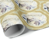 Medallien in blau und grün geschenkpapier (Rolleneckpunkt)