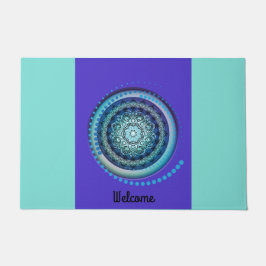 Medallion Aqua Blue lila Welcome Mat Fußmatte