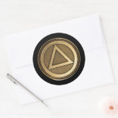 Medallion auf der Schwarzen Erholung Runder Aufkleber (Umschlag)