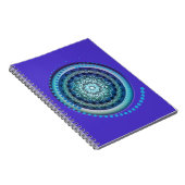 Medallion Blue Lila Green Design Spiral Notebook Notizblock (Rechte Seite)