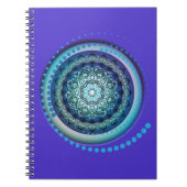 Medallion Blue Lila Green Design Spiral Notebook Notizblock (Vorderseite)