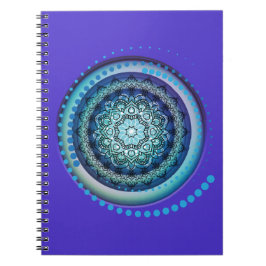 Medallion Blue Lila Green Design Spiral Notebook Notizblock