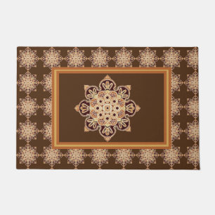 Medallion Doormat Gold & Braun Fußmatte