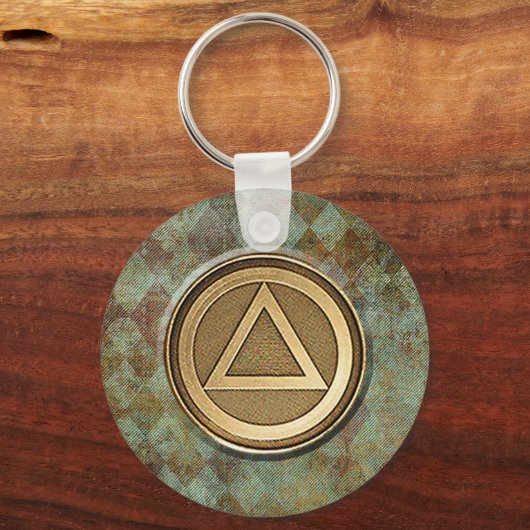 Medallion Erholung Sobriety Schlüsselanhänger (Vorderseite)