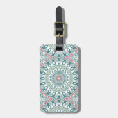 Medallion für aquamarinen und grünen globalen Stil Gepäckanhänger (Vorderseite vertikal)