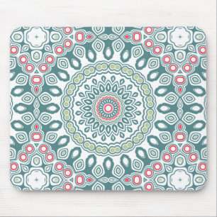 Medallion für aquamarinen und grünen globalen Stil Mousepad