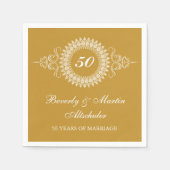 Medallion Goldene Feier zum Jahrestag Serviette (Vorderseite)