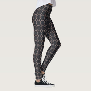 Medallion Grau Pink Design Leggings