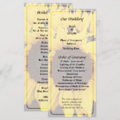 Medallion-Hochzeitsprogramm für Sonnenblumen Programm (Vorne/Hinten)