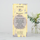 Medallion-Hochzeitsprogramm für Sonnenblumen Programm (Stehend Vorderseite)