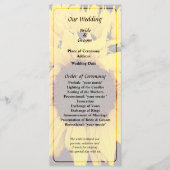 Medallion-Hochzeitsprogramm für Sonnenblumen Programm (Vorderseite)