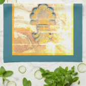 Medallion im Vintagen italienischen Stil Geschirrtuch (Gefaltet)