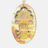 Medallion im Vintagen italienischen Stil Keramik Ornament (Links)