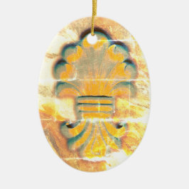 Medallion im Vintagen italienischen Stil Keramik Ornament