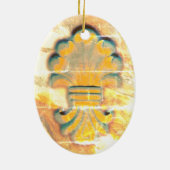 Medallion im Vintagen italienischen Stil Keramik Ornament (Hinten)