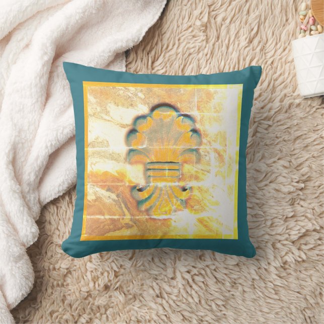 Medallion im Vintagen italienischen Stil Kissen (Decke)