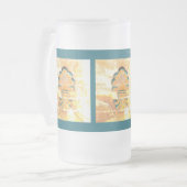 Medallion im Vintagen italienischen Stil Mattglas Bierglas (Vorderseite Links)