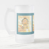 Medallion im Vintagen italienischen Stil Mattglas Bierglas (Links)