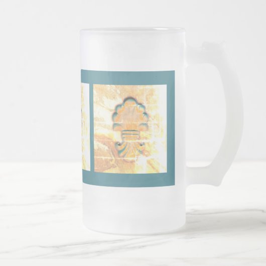 Medallion im Vintagen italienischen Stil Mattglas Bierglas (Rechts)