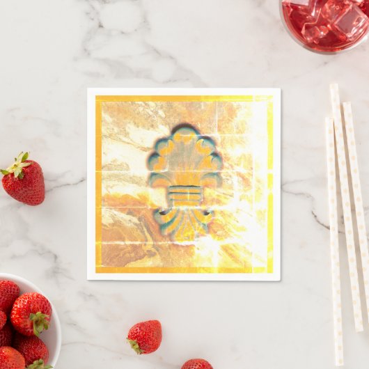 Medallion im Vintagen italienischen Stil Serviette (Beispiel)