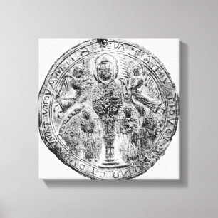 Medallion in der Verschließungstechnik dekoriert Leinwanddruck