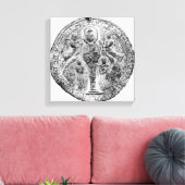 Medallion in der Verschließungstechnik dekoriert Leinwanddruck (Insitu (Wohnzimmer))