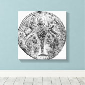 Medallion in der Verschließungstechnik dekoriert Leinwanddruck (Insitu (Holzboden))