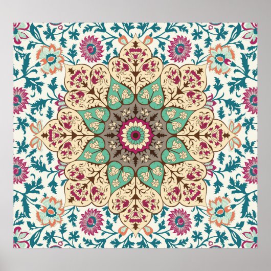 Medallion Melange: Multicolor Türkischer Stil Poster (Vorne)