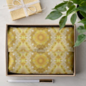 Medallion Muster in Mustard Yellow Batik Muster Seidenpapier (Geschenk)