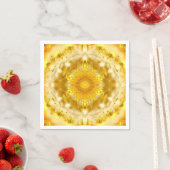 Medallion Muster in Mustard Yellow Batik Muster Serviette (Beispiel)