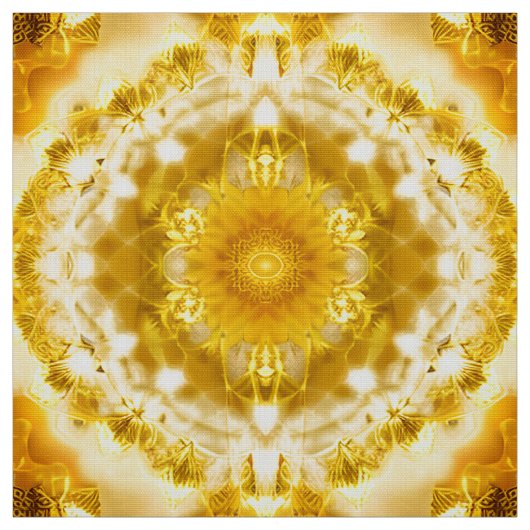 Medallion Muster in Mustard Yellow Batik Muster Stoff (Muster)