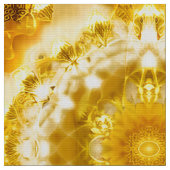 Medallion Muster in Mustard Yellow Batik Muster Stoff (Nahaufnahme)