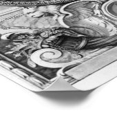 Medallion Portrait von Louis XIV Poster (Ecke)