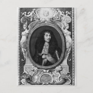 Medallion Portrait von Louis XIV Postkarte