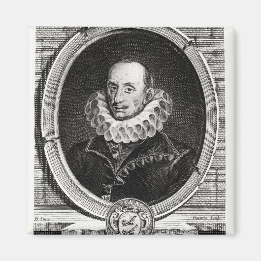 Medallion Porträt von Pierre de Bourdeille Magnet (Vorne)