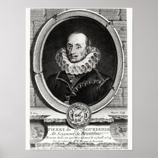 Medallion Porträt von Pierre de Bourdeille Poster (Vorne)