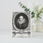 Medallion Porträt von Pierre de Bourdeille Postkarte (Stehend Vorderseite)