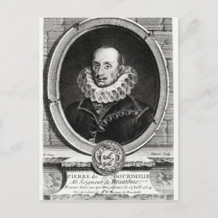 Medallion Porträt von Pierre de Bourdeille Postkarte