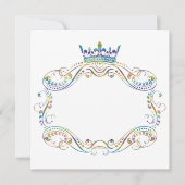 Medallion Rahmen mit Kroneneinladung Einladung (Vorderseite)