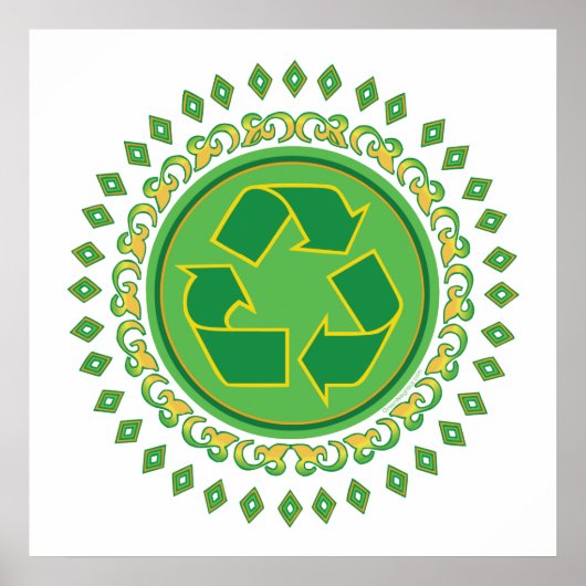 Medallion Recycle Sign Poster (Vorne)