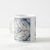 Medallion-Symbol für Blau und Weiß Kaffeetasse (Vorderseite Links)