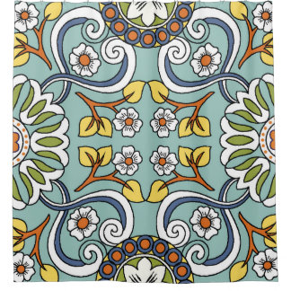 Medallion Türkischer Stil Vintage-Muster Duschvorhang