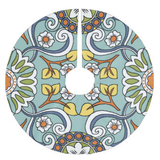 Medallion Türkischer Stil Vintage-Muster Polyester Weihnachtsbaumdecke